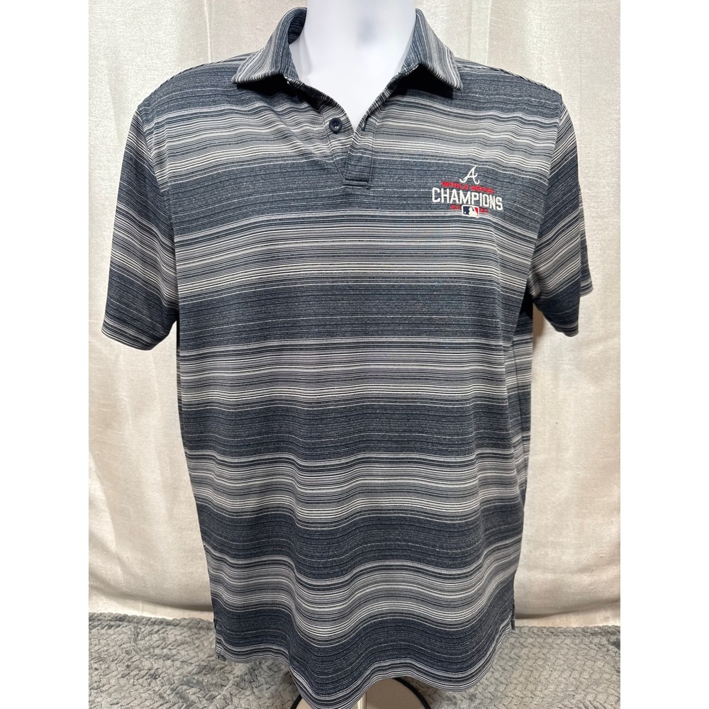 Columbia Golf Atlanta Braves 2021 World Series Champions Polo Shirt Mens Medium